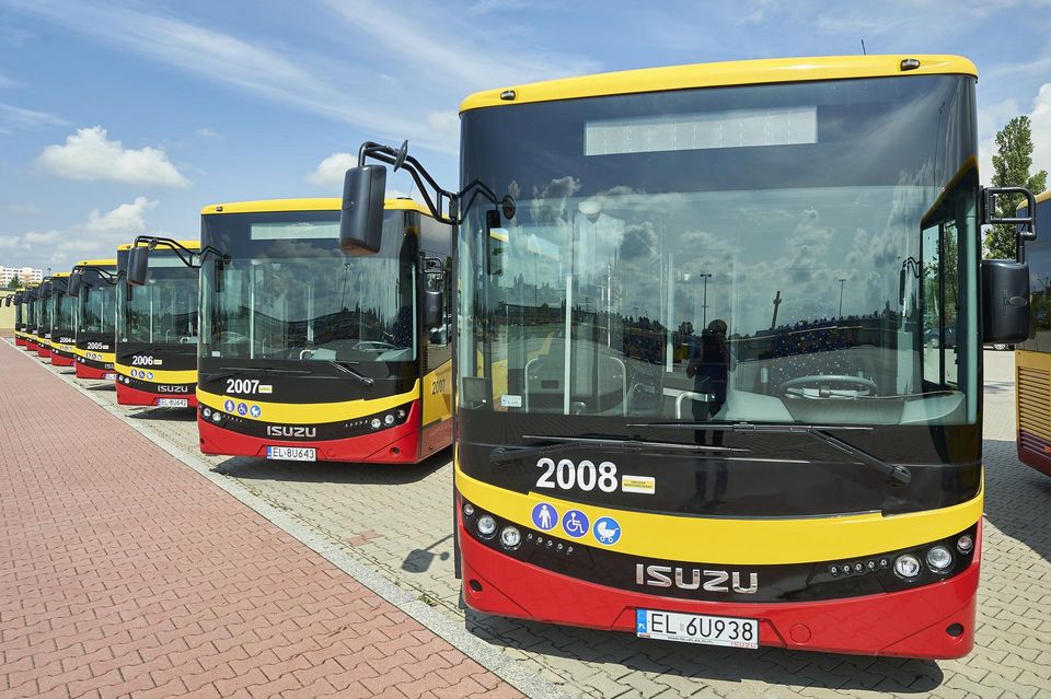 18 nových autobusů ISUZU NovoCiti Life v Lodži (foto: Radosław Jóźwiak / UMŁ)